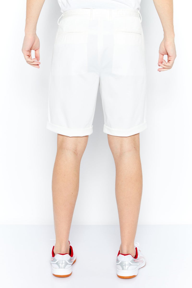 Celio Men Plain Basic Shorts, White - Image 3